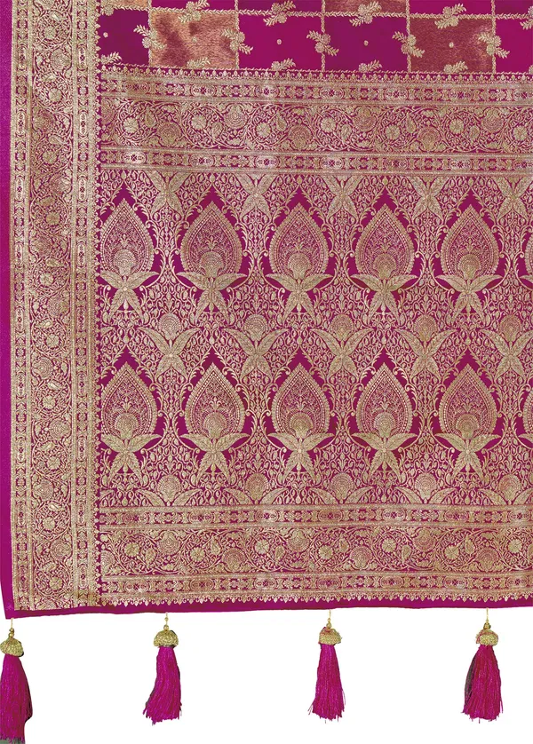 Manohari_Womens_Most_Trendy_Banarasi_Satin_Silk_Woven_Rani_Pink_Saree_With_Heavy_Jacquard_Work_Saree_With_Blouse_Piece