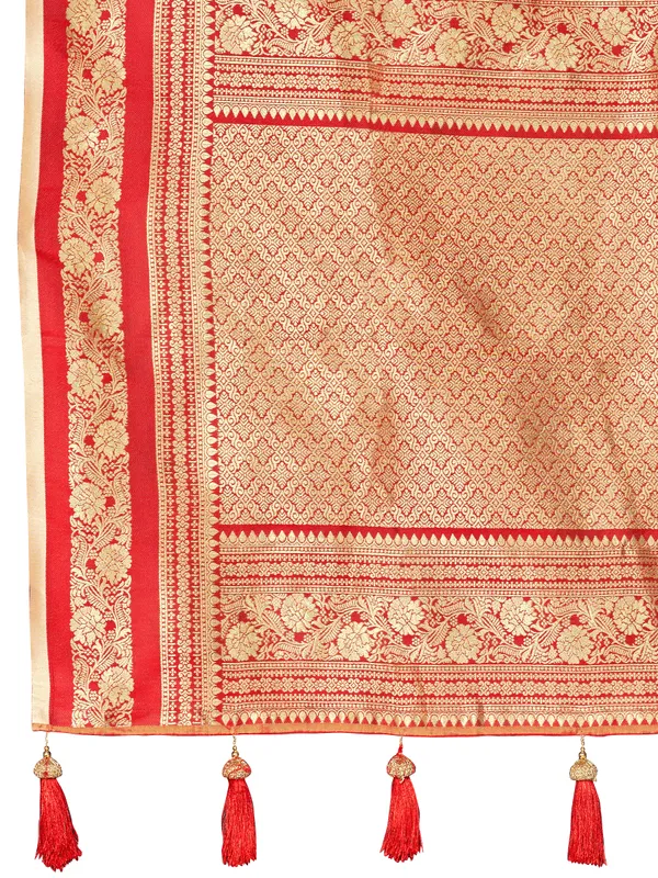 Manohari_Womens_Most_Trendy_Banarasi_Satin_Silk_Woven_Creamy_Beige_And_Red_Saree_With_Heavy_Jacquard_Work_Saree_With_Blouse_Piece