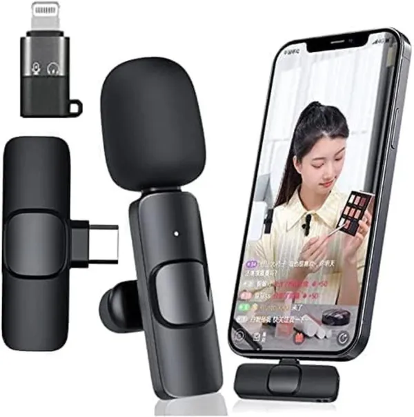 Shofie_K8_Wireless_Microphone_Clip_Mic,_Digital_Mini_Lavalier_Microphones,_Microphone_Microphone_(Black)