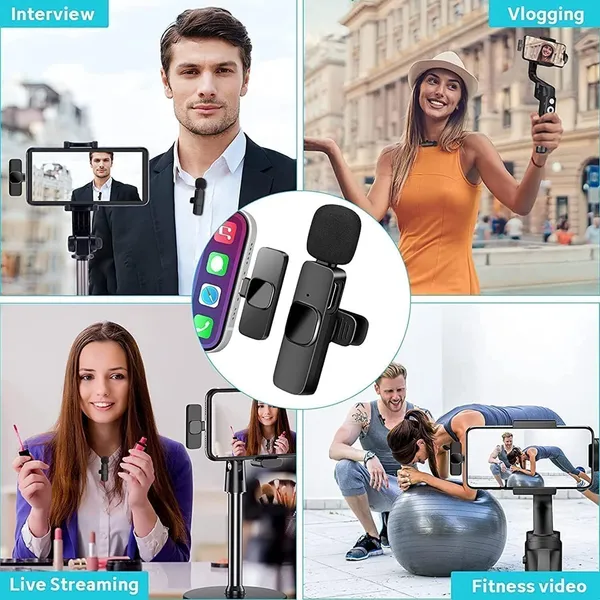Shofie_K8_Wireless_Microphone_Clip_Mic,_Digital_Mini_Lavalier_Microphones,_Microphone_Microphone_(Black)