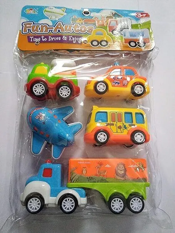 New_Fun_Auto_Unbreakable_Pull_Back_Transportation_Vehicle_(Multicolor,_Pack_Of:_5)