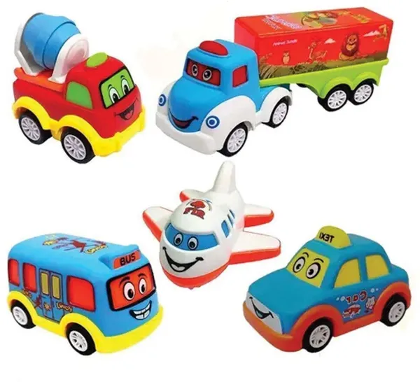 New_Fun_Auto_Unbreakable_Pull_Back_Transportation_Vehicle_(Multicolor,_Pack_Of:_5)