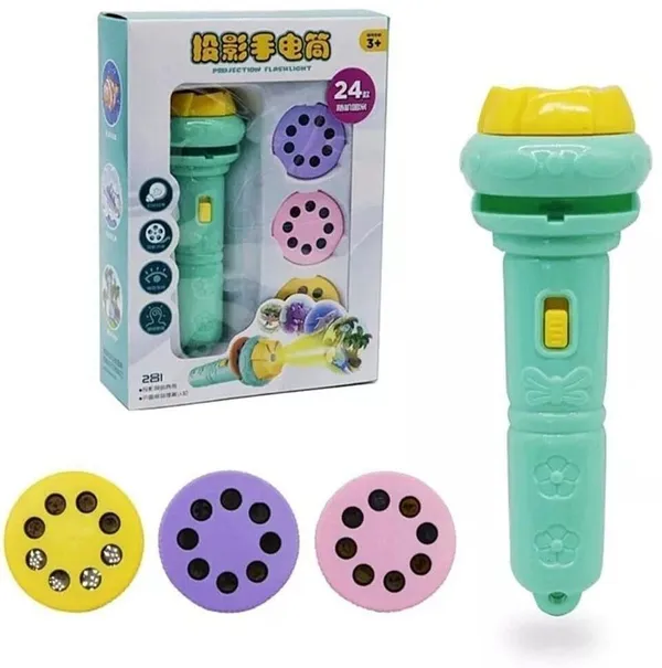 Shofie_Mini_3_Slides_24_Pattern_Projector_Flashlight_Torch,_Kids_Projection_Torch_(Multicolor)_Pack_Of_2