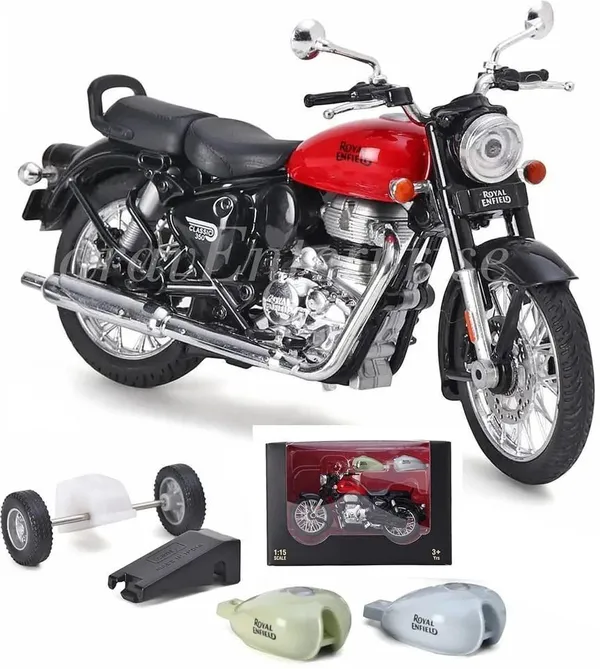 Royal_Enfield_1:15_Scale_Diecast_Motorcycle_Model_Toy,_Pull_Back_Action_(Red)