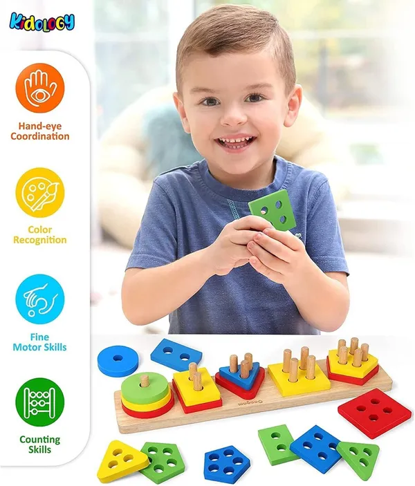 Wooden_Pattern_Block_Puzzle_Game_For_Kids,_Activity_Game_For_Babies_(Multicolor)