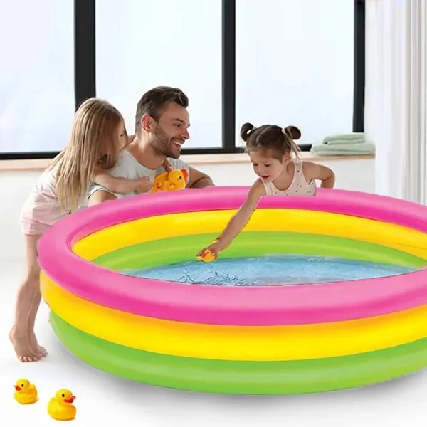Time_2_Toys_Inflatable_3_Ft_3_Ring_Bathtub_Child_Tub_Cushion_Port