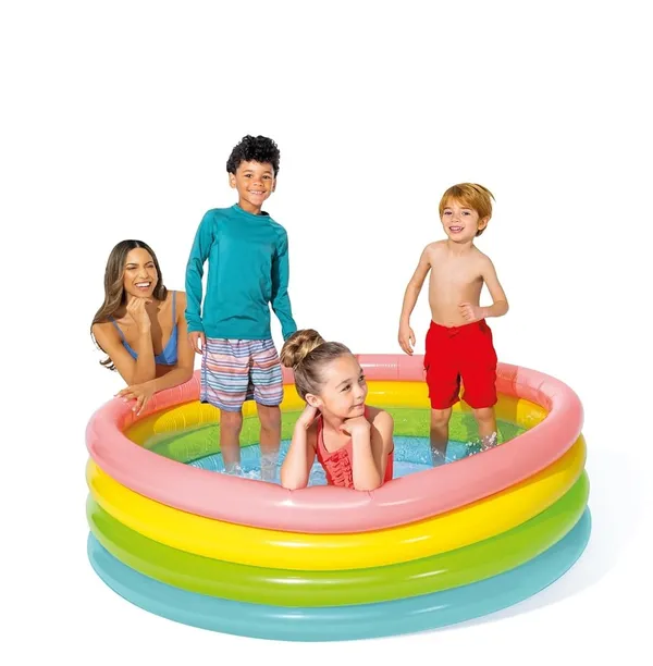 Time_2_Toys_Inflatable_3_Ft_3_Ring_Bathtub_Child_Tub_Cushion_Port