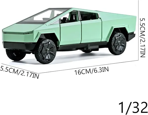 Diecast_Metal_Tesla_Cyber_Truck_Sound_&_Light_Pull_Back_Toys_Pick-Up_Truck_(Green)