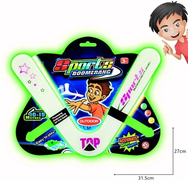 V_Shape_Lightning_Boomerang_Right_Handed_Non_Returning_Boomerang_Kids_Outdoor_Toy_(Green)_Pack_Of_2