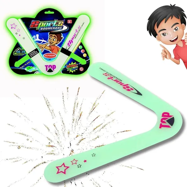 V_Shape_Lightning_Boomerang_Right_Handed_Non_Returning_Boomerang_Kids_Outdoor_Toy_(Green)_Pack_Of_2