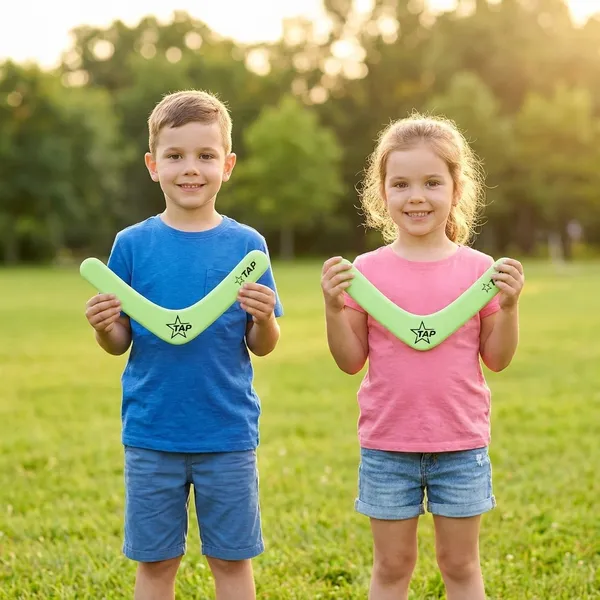 V_Shape_Lightning_Boomerang_Right_Handed_Non_Returning_Boomerang_Kids_Outdoor_Toy_(Green)_Pack_Of_2
