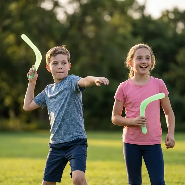 V_Shape_Lightning_Boomerang_Right_Handed_Non_Returning_Boomerang_Kids_Outdoor_Toy_(Green)_Pack_Of_2