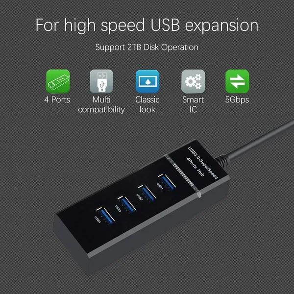 Pack_Of_2_-_Vyar_Extension_4_Ports_Usb_3.0_Hub_High_Speed_Portable_With_Switches_For_Laptop_Notebook_Pc_Mobiles_Tablets_Iphone_Ipads_Computers_Mp3_Players_Black