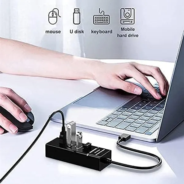 Pack_Of_2_-_Vyar_Extension_4_Ports_Usb_3.0_Hub_High_Speed_Portable_With_Switches_For_Laptop_Notebook_Pc_Mobiles_Tablets_Iphone_Ipads_Computers_Mp3_Players_Black