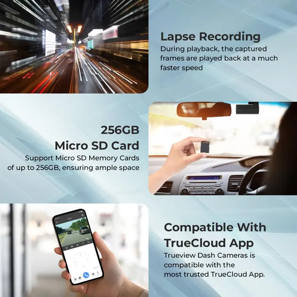 Trueview_2Mp_Dash_Camera_With_Wi_Fi_Built_In_G_Sensor_Microphone_Time_Lapse_Emergency_Video_Speed_Alerts_Truecloud_App_Support_128Gb_Micro_Sd_Compatibility_G_Sensor_Gps