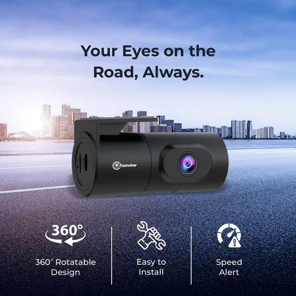 Trueview_2Mp_Dash_Camera_With_Wi_Fi_Built_In_G_Sensor_Microphone_Time_Lapse_Emergency_Video_Speed_Alerts_Truecloud_App_Support_128Gb_Micro_Sd_Compatibility_G_Sensor_Gps