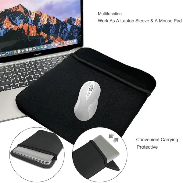 Pack_Of_2_-_Laptop_Sleeve_15.6_Inch_Slim_Fit_Neoprene_Material_Zipperless_Laptop_Case_Cover_Bag_For_Macbook_Asus_Acer_Lenovo_Dell_Hp_Tablet_Ipad_Also_Use_As_Mousepad_Black
