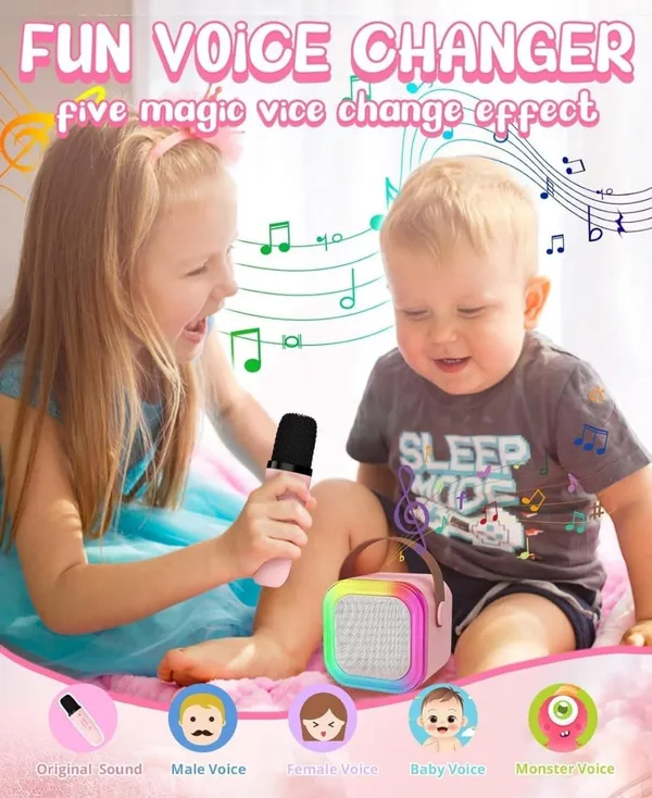 Portable_Karaoke_Machine_With_Wireless_Microphone_Rgb_Led_Lights_Bluetooth_Speaker_Cream