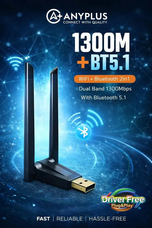 2_In_1_Wireless_Usb_Adapter_1300Mbps_Dual_Band_Wifi_Bluetooth_5_1_Dongle_With_Antenna_High_Speed_5G_Wifi_Receiver_For_Pc_Laptop_Desktop_Driver_Free_Plug_Play_1_Year_Warranty