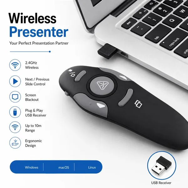 Professional_Red_Laser_USB_Wireless_Laser_Presenter_Presentation_ppt_Pointer_Remote_Control_Slider_Changer_Controller_Hyperlink_Volume_PPT_PowerPoint_Clicker_for_Windows_10_MAC_/PC/Laptop