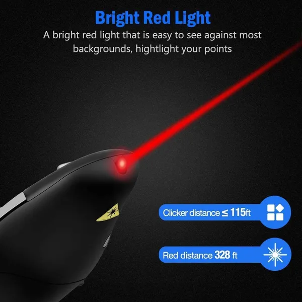Professional_Red_Laser_USB_Wireless_Laser_Presenter_Presentation_ppt_Pointer_Remote_Control_Slider_Changer_Controller_Hyperlink_Volume_PPT_PowerPoint_Clicker_for_Windows_10_MAC_/PC/Laptop