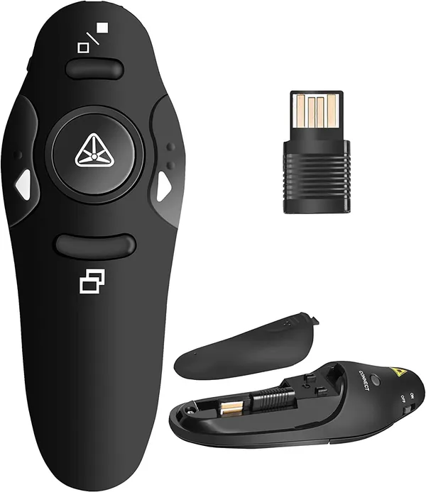 Professional_Red_Laser_USB_Wireless_Laser_Presenter_Presentation_ppt_Pointer_Remote_Control_Slider_Changer_Controller_Hyperlink_Volume_PPT_PowerPoint_Clicker_for_Windows_10_MAC_/PC/Laptop