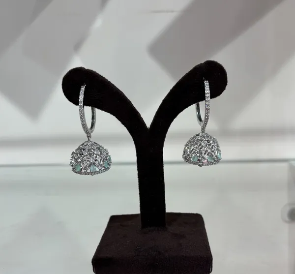 Silver-Toned_Diamond-Studded_Dome_Drop_Earrings