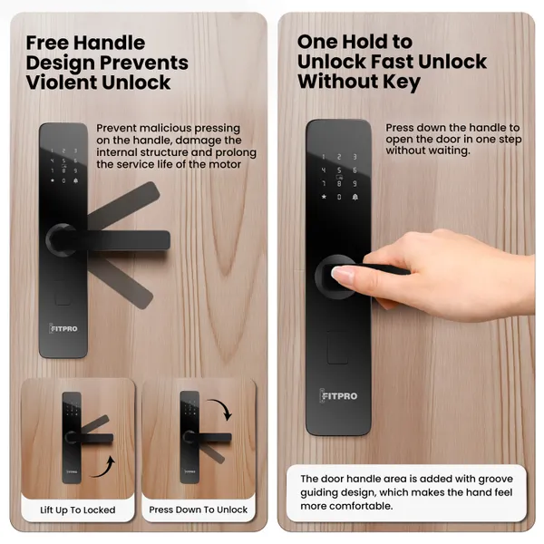 Fitpro_Sentinel_S1_Smart_Door_Lock_Pin_Rfid_Card_App_Key_Access_Auto_Lock_Smart_Door_Lock_(Black)