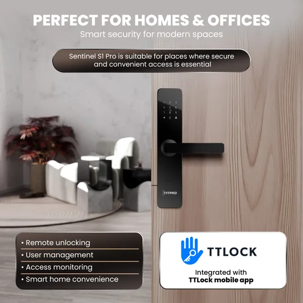 Fitpro_Sentinel_S1_Smart_Door_Lock_Pin_Rfid_Card_App_Key_Access_Auto_Lock_Smart_Door_Lock_(Black)