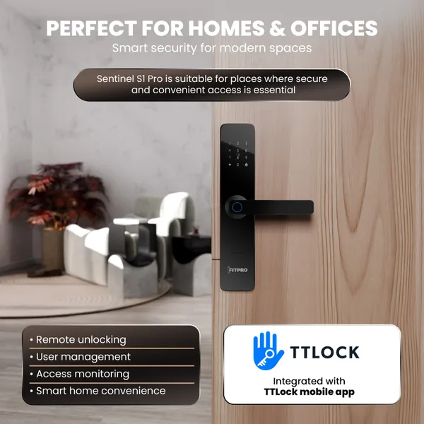 Fitpro_Sentinel_S1_Pro_Smart_Door_Lock_Fingerprint_Pin_Rfid_App_Key_Access_Smart_Door_Lock_(Black)