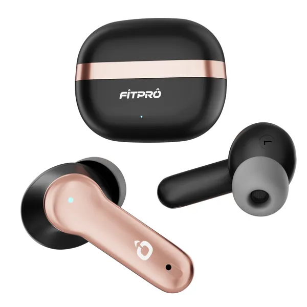 Fitpro_True_Wireless_Earbuds_With_Charging_Case_-_Rose_Gold_&_Black