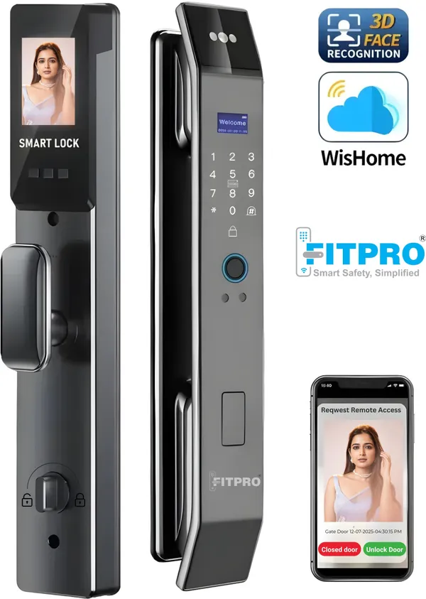 Fitpro_Dz-01_vision_gaurd_Smart_Door_Lock_(Black)