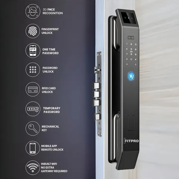Fitpro_Dz-01_vision_gaurd_Smart_Door_Lock_(Black)