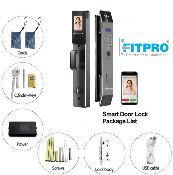 Fitpro_Dz-01_vision_gaurd_Smart_Door_Lock_(Black)