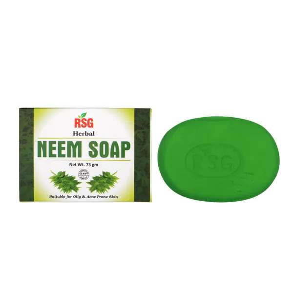 Rsg_Herbal_Neem_Soap_-_Natural_Ayurvedic_Bathing_Bar_For_Oily_&_Acne_Prone_Skin_(75G)_(Pack_Of_5)