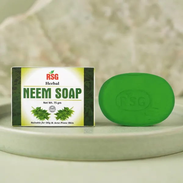 Rsg_Herbal_Neem_Soap_-_Natural_Ayurvedic_Bathing_Bar_For_Oily_&_Acne_Prone_Skin_(75G)_(Pack_Of_5)