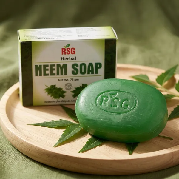 Rsg_Herbal_Neem_Soap_-_Natural_Ayurvedic_Bathing_Bar_For_Oily_&_Acne_Prone_Skin_(75G)_(Pack_Of_5)