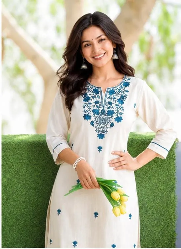 Ivory_Blue_Thread_Embroidered_Straight_Kurta_with_Palazzo_Set
