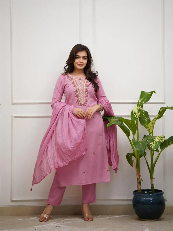 Blush_Pink_Embroidered_Cotton_Kurta_Set_with_Crinkle_Dupatta_for_Women