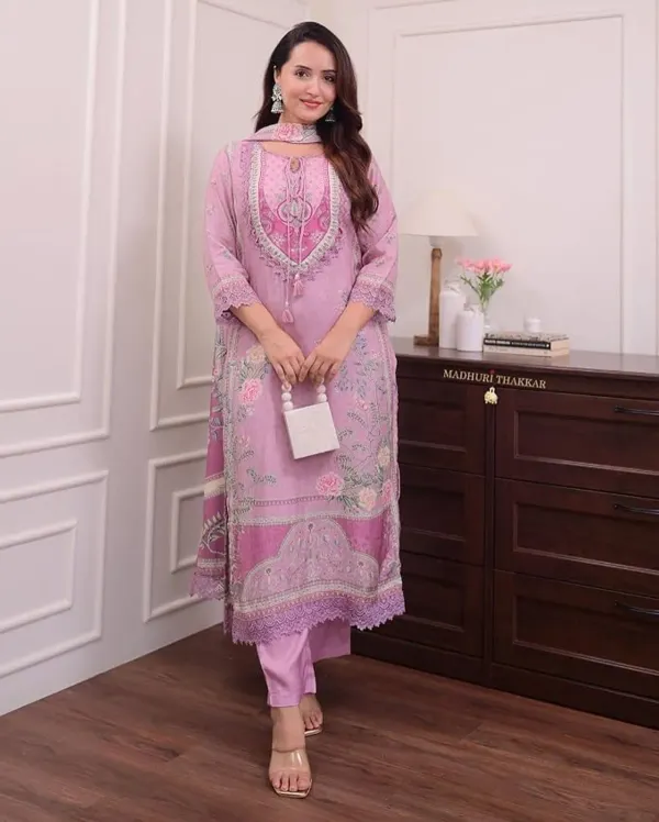 Elegant_Pink_Floral_Printed_Kurta_Pant_Set_with_Matching_Dupatta