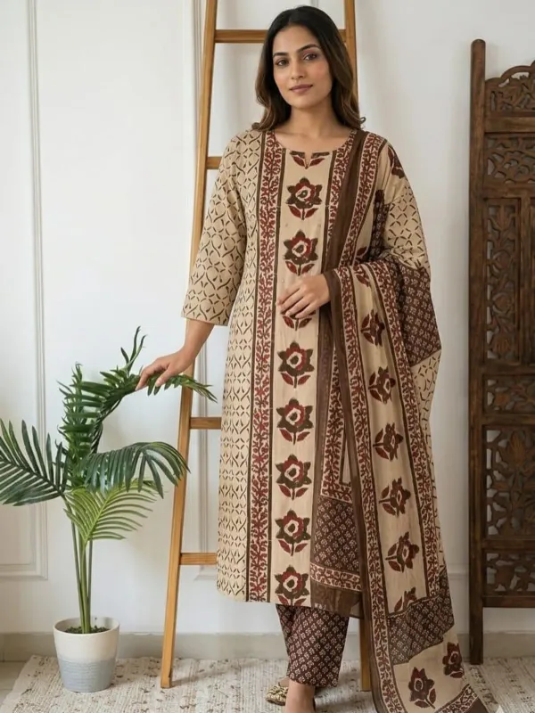 Handblock_Floral_Print_Cotton_Kurta_Set_with_Printed_Dupatta_(3-Piece)