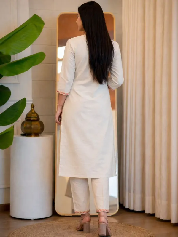 Ivory_Floral_Embroidered_Cotton_Kurta_Set_with_Straight_Pants_for_Women