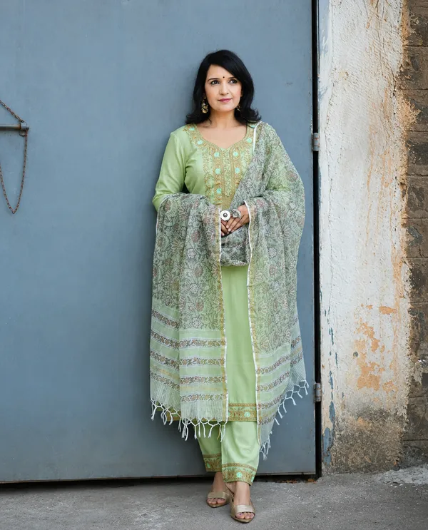 Mint_Green_Embroidered_Cotton_Kurta_Set_with_Printed_Dupatta_|_Ethnic_3-Piece_Suit_Set