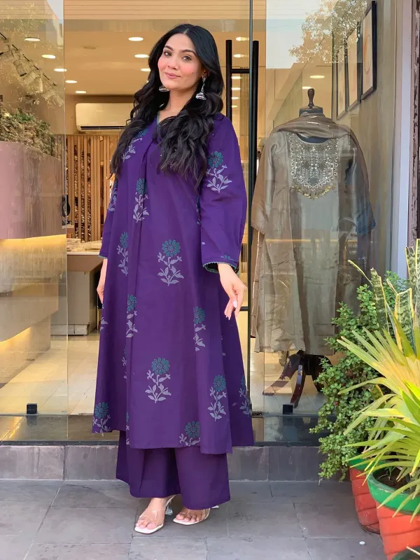 Royal_Purple_Floral_Printed_Kurta_Palazzo_Set_for_Women_|_Elegant_Ethnic_Co-ord_Set