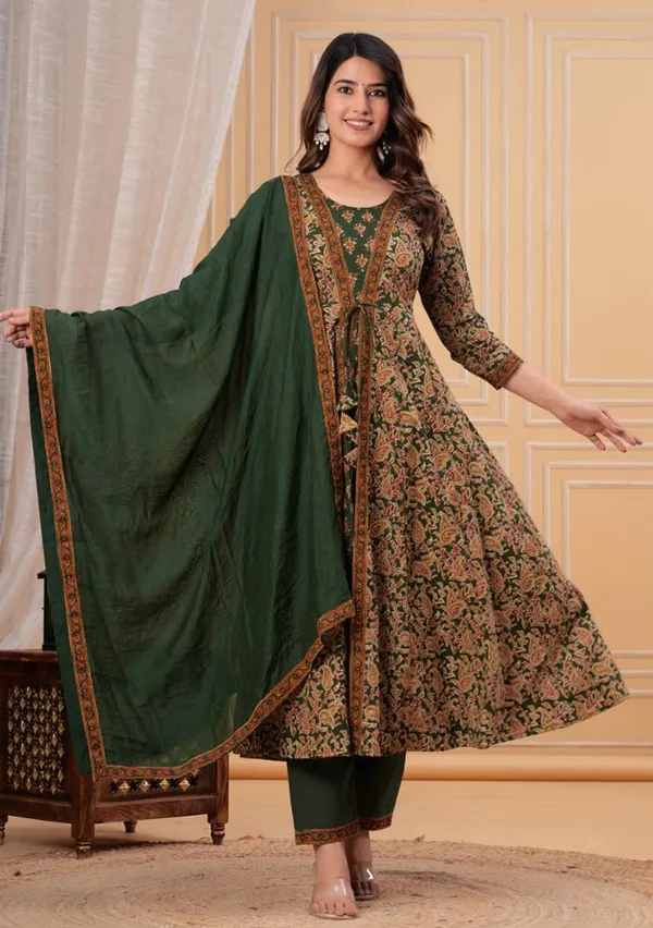 Women's_Dark_Green_Floral_Printed_Anarkali_Kurta_Set_with_Dupatta
