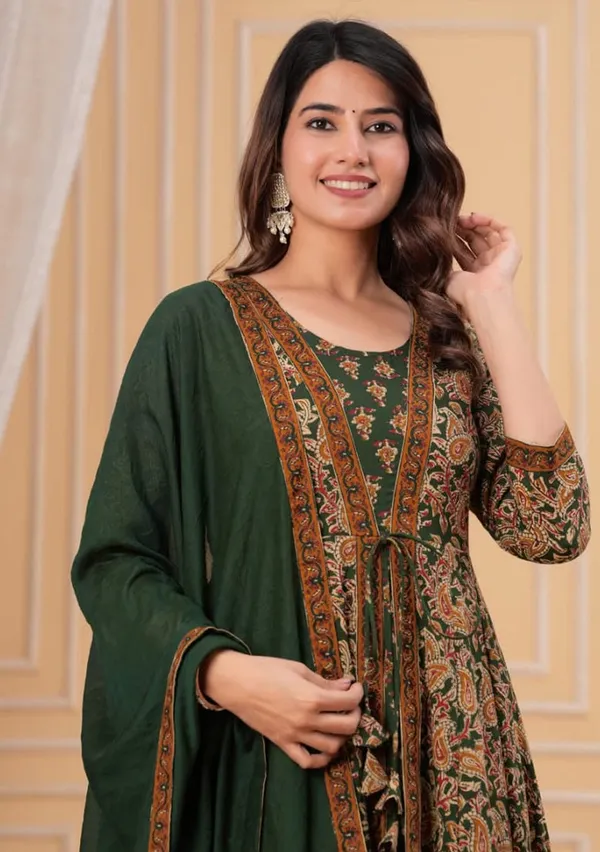 Women's_Dark_Green_Floral_Printed_Anarkali_Kurta_Set_with_Dupatta