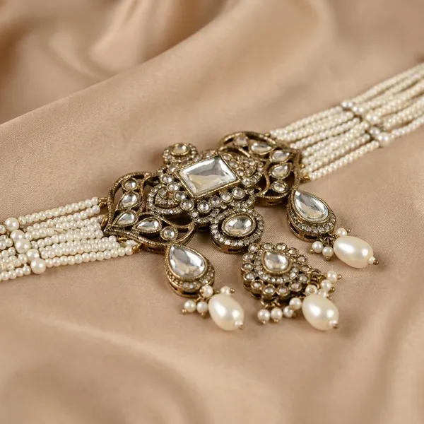 Elegant_Pearl_Bracelet_With_Antique_Kundan_Centerpiece