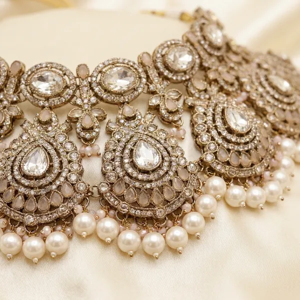Traditional_Gold_Toned_Kundan_Bridal_Necklace_Set_With_Pearls_And_Pink_Accents