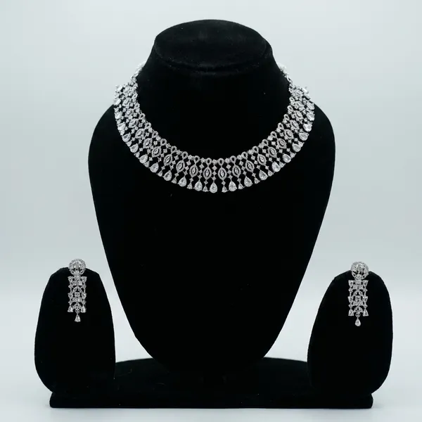 Rhinestone_Choker_Necklace_With_Matching_Earrings_Set