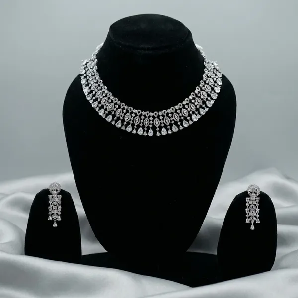 Rhinestone_Choker_Necklace_With_Matching_Earrings_Set